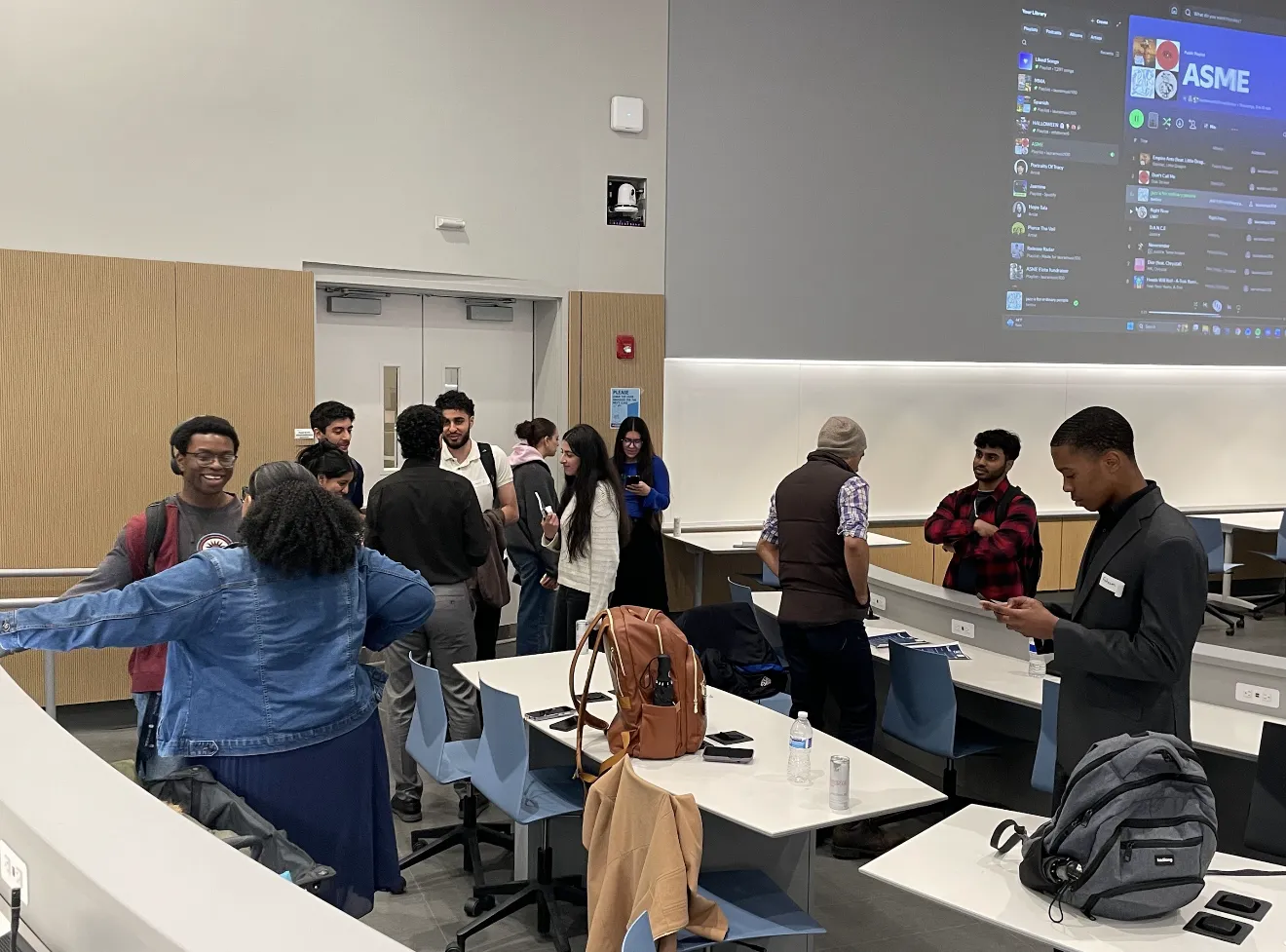 Students at an ASME meeting
